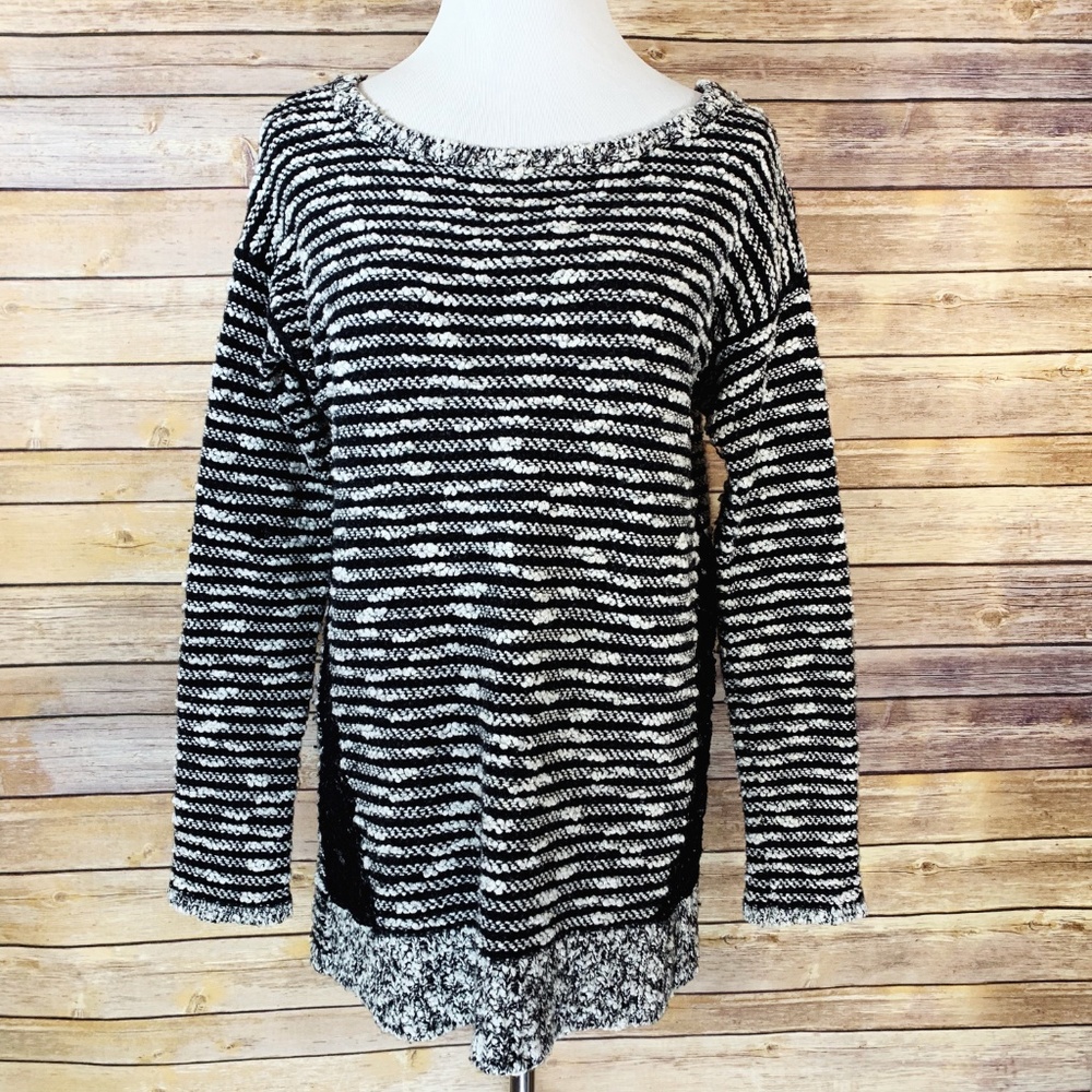 Anthropologie Moth Staccato Stripe Tunic Sweater - Picture 2 of 8